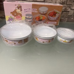 ［アミューズメント商品］リラックマホーローストッカー３点セットの画像
