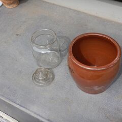 漬物用の甕・果実酒など用のガラス容器の画像