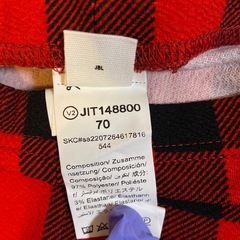 SHEIN 赤黒チェック レギンス 18-24ヶ月　双子の画像