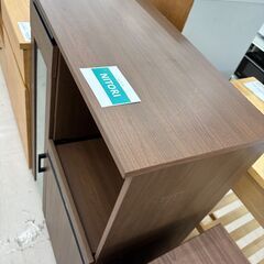 リユースのサカイ栃木店★ジモティ割あり★ NITORI レンジ台 ブラウン W75×D42.5×H110.5 クリーニング済み TC10956の画像