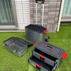 清掃済み　工具箱　3段　キャリー　ハンドル付　ステンレスの画像