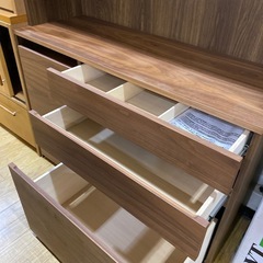 🌲ウォールナット🌲無印良品 レンジボード カップボード リビングボード キッチンボード 食器棚  MUJI　シンプル ナチュラル 北欧 NO.2586Fの画像