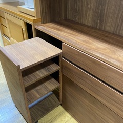 🌲ウォールナット🌲無印良品 レンジボード カップボード リビングボード キッチンボード 食器棚  MUJI　シンプル ナチュラル 北欧 NO.2586Fの画像