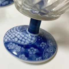 有田焼 デザートカップ龍峰窯 祥瑞ガラス デザート鉢揃 5客 三洋陶器 染付の画像