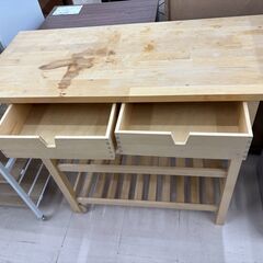 リユースのサカイ栃木店★ジモティ割あり★  棚 ベージュ W100×D43.5×H90 クリーニング済み TC10957の画像