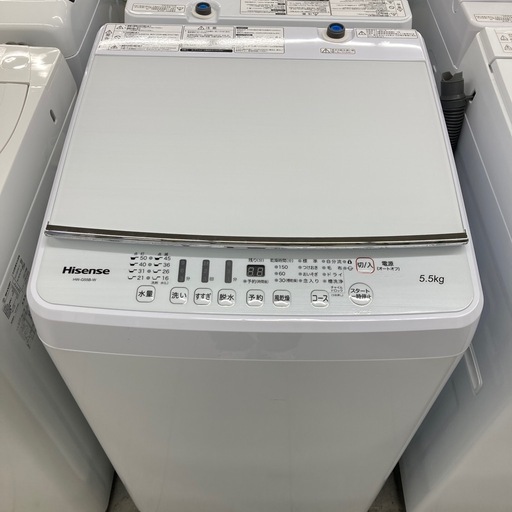 ⭐︎6ヶ月保証⭐︎ハイセンス　5.5kg洗濯機　2021年製　HW-G55B