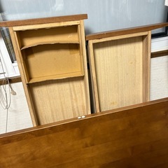 🌿天然木テーブル 引き出し2つ付き 高さ40cm×横90cm×縦60cm 脚取り外し可の画像