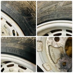 三菱純正ホイール RALLI ART 15×5J 46 WINTER TRANPTH S1 175/80R15 90Q 三菱 パジェロミニ ラリーアート 15インチ スタッドレスタイヤ付の画像