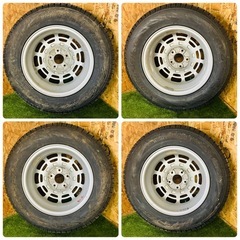 三菱純正ホイール RALLI ART 15×5J 46 WINTER TRANPTH S1 175/80R15 90Q 三菱 パジェロミニ ラリーアート 15インチ スタッドレスタイヤ付の画像