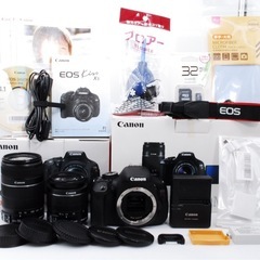 全国発送/スマホ転送⭐️canon eos kiss x5 ダブルズームキット 初心者/本格撮影/すぐ使える/おまけ多数！ ◆ダブルレンズつき！初心者にオススメ！！スマホ転送カードリーダー！の画像