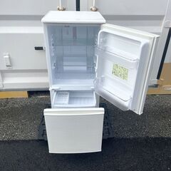 シャープ 冷蔵庫 137L SJ-D14E-W つけかえどっちもドア 自動霜取り SHARP 2ドア冷凍冷蔵庫 右開き 左開き ホワイト 2019年製の画像