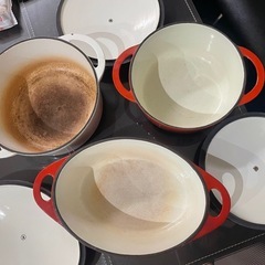 ✳︎鉄の深型鍋　3点セットお買得の画像