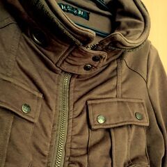 レディース ミリタリージャケット アウター カーキブルゾン ジャケット Mの画像