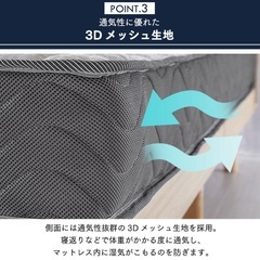 【受付終了】マットレス シングル 2U-PKTM-S  2層ウレタンポケットコイルマットレスの画像