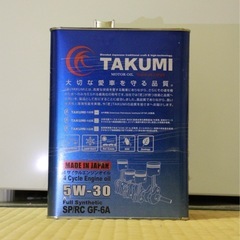 【開封品】 タクミオイル4l★5w30★4サイクルエンジンオイル★商品説明必読★の画像