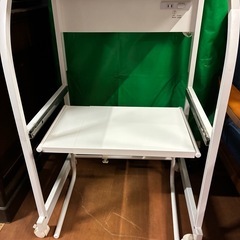 ★高さ調整可能★キャスター付き キッキンラック/レンジラック 二口コンセント付き・高さ128cm×幅57.5cm・奥行き（一段目45cm・二段目30cm）の画像