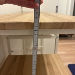 スタンディングデスク、キッチンラックとしても使える、木目調のラックをお譲りしますの画像
