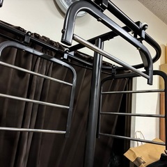 ★キャスター付き★多機能ハンガーラック/衣類収納/ハンガーラック・回転式・高さ187cm×幅115cm×奥行き41cm・ハンガー掛け部分の幅35cmの画像
