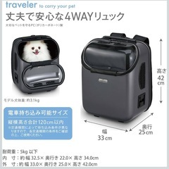 ペットリュック、ペットキャリーの画像