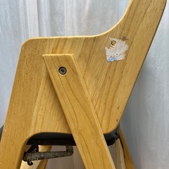  【中古】KATOJI　木製ハイチェア 木製ワイドハイチェア　ステップ切り替え（ナチュラル）の画像