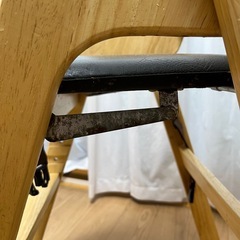  【中古】KATOJI　木製ハイチェア 木製ワイドハイチェア　ステップ切り替え（ナチュラル）の画像