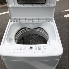 f●■【高年式/2023年製】アイリスオーヤマ・全自動洗濯機５Kg【IAW-T504】ホワイト ステンレス槽の画像