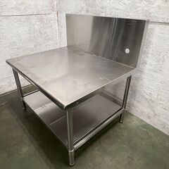 ステンレス製 作業台 BG付き W900×D750×H580 厨房 厨房機器 店舗 店舗用品 ステンレス作業台 コンロ台 高さ調節可能 Y2288の画像