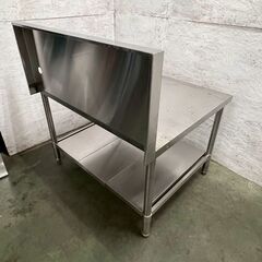 ステンレス製 作業台 BG付き W900×D750×H580 厨房 厨房機器 店舗 店舗用品 ステンレス作業台 コンロ台 高さ調節可能 Y2288の画像