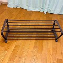 【IKEA】PORTIS/ポルティス シューズラック 3個セット　ブラック90 cmの画像