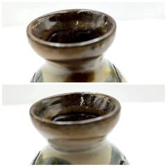 【❗️✨琉球やちむん✨❗️】 新垣 勲 作✨手描き草花文様 酒壺 花器 壺屋焼風 和モダン 沖縄伝統工芸🌺の画像