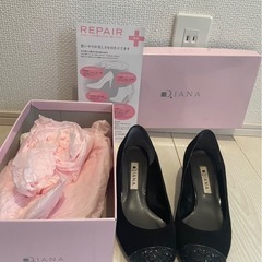 DIANA ブラックパンプス 22cm NJの画像