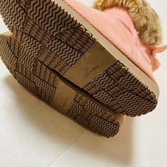 美品 豹柄 ムートンブーツ リボン 21cmの画像