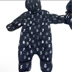 ロンパース ベビー ブラック 冬 70cm 2枚セットの画像