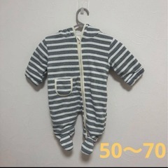 ロンパース ベビー ブラック 冬 70cm 2枚セットの画像