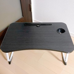 テーブル 折りたたみ可 ローテーブル アウトドア ドリンクホルダー付きの画像