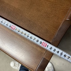 カリモク　木製　キャビネット　 電話台　ブラウンの画像