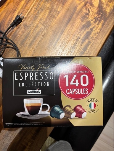 Nespresso カプセル式エスプレッソマシン（ホワイト）＋互換カプセル130個付き 