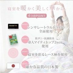 シンサレート 掛け布団 シングル 防ダニ　羽毛の2倍の保温力　寝具の画像