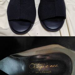 【まだ受付中･送付可能】Ortega e'nee オルテガイーネ オープントゥ ソフトブーツ ストレッチ素材で包み込む♪ M ブラック 早い者勝ちです✨✨の画像
