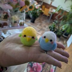 羊毛フェルト教室〜インコキーホルダー〜の画像