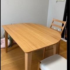 あげます！省スペース半円ダイニングテーブルセットの画像