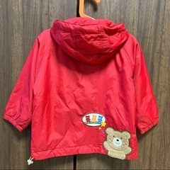 【ミキハウス】アウター　フードあり　100cm 赤色の画像