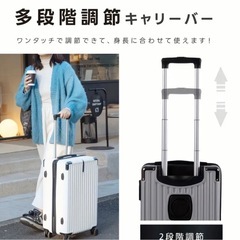 スーツケース　Lサイズ(93L) シルバーグレイの画像