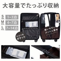 スーツケース　Lサイズ(93L) シルバーグレイの画像