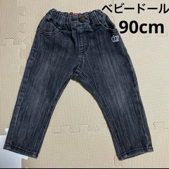 【ベビードール】長ズボン　ジーンズ　90cm黒の画像