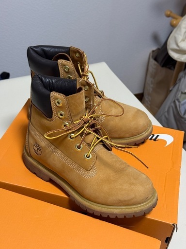 美品 Timberland 防水レザー ワークブーツ ベージュ