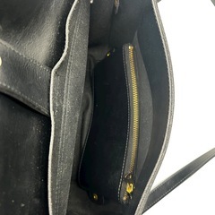 【STUDIOUS】ブラック ショルダーバッグ レザー×スエード調の画像