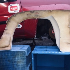 AE86 レビン用ワークスオーバーフェンダー N2 フロント右側 TRD製の画像