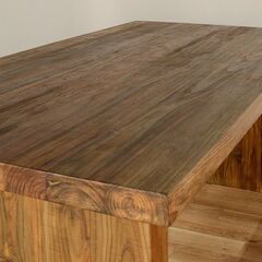 【値引き】KAJA オールドチークダイニングテーブル (2本脚)...