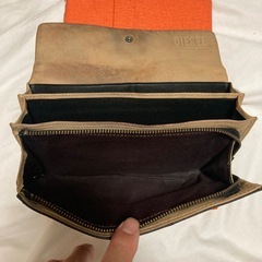 ◆DIESEL ディーゼル　長財布◆　フラップ式　本革　L字ファスナー小銭入れ　ロゴプレート　ブラック 【USED】 0603 DIESELの画像